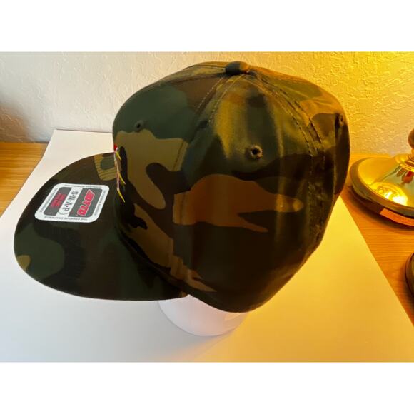 R B Otto Cap Premium Snapback 6 panel cloth Camo hat trucker - Picture 4 of 12